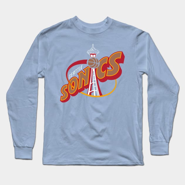 Seattle sonic best logo Long Sleeve T-Shirt by riniyuniar